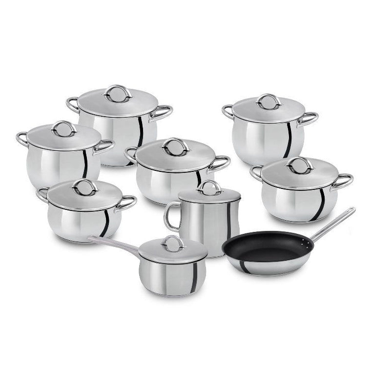 Silampos Domus 17 Pieces Stainless Steel Cookware Set, Made In Portugal