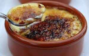 Set of 4 Portuguese Pottery Creme Brulee Dish Glazed Terracotta Clay