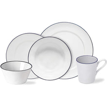 Load image into Gallery viewer, Costa Nova Beja White Blue 5 Piece Place Setting
