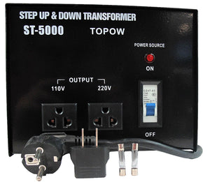 5000W Watt 110 to 220 Electrical Power Voltage Converter Transformer 220 to 100