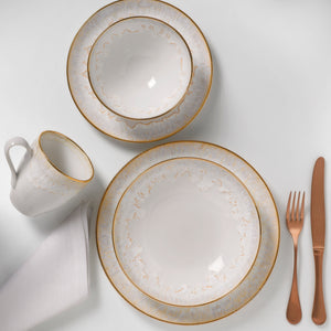 Casafina Taormina 11" White Gold Dinner Plate Set