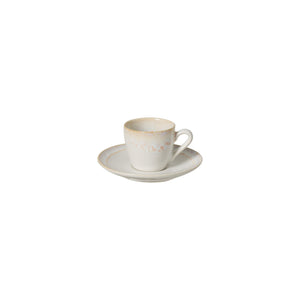 Casafina Taormina 3 oz. White Coffee Cup and Saucer Set