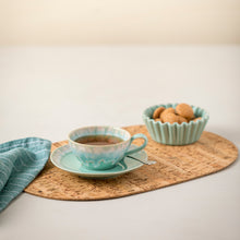 Load image into Gallery viewer, Casafina Taormina 7 oz. Aqua Tea Cup and Saucer Set
