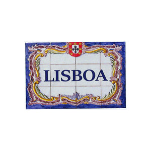 Traditional Portuguese Tiles Lisbon Vinyl Sticker, Set of 3