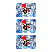 Load image into Gallery viewer, Traditional Portuguese Tiles With Barcelos Rooster Vinyl Sticker, Set of 3
