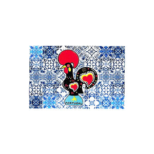 Traditional Portuguese Tiles With Barcelos Rooster Vinyl Sticker, Set of 3