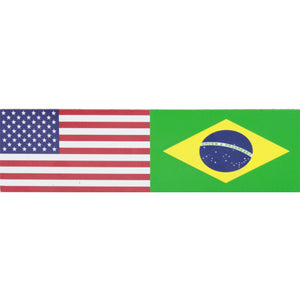 USA And Brazil Flag Flexible Refrigerator Magnet, Set of 3