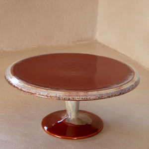 Casafina Poterie 13" Caramel Latte Footed Plate